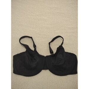 Olga 35063 Luxury Lift Black Lace Underwire Bra Sz 42DD Classic